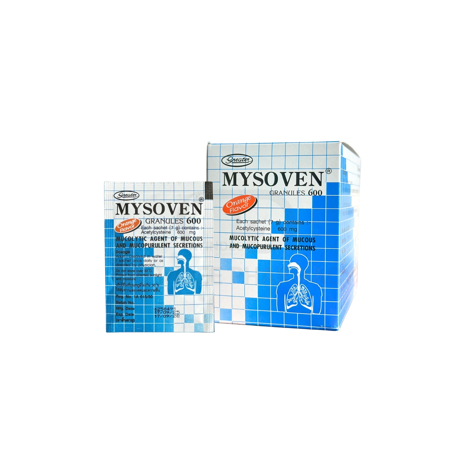 MYSOVEN 600 MG (สีน้ำเงิน) (30x7g)