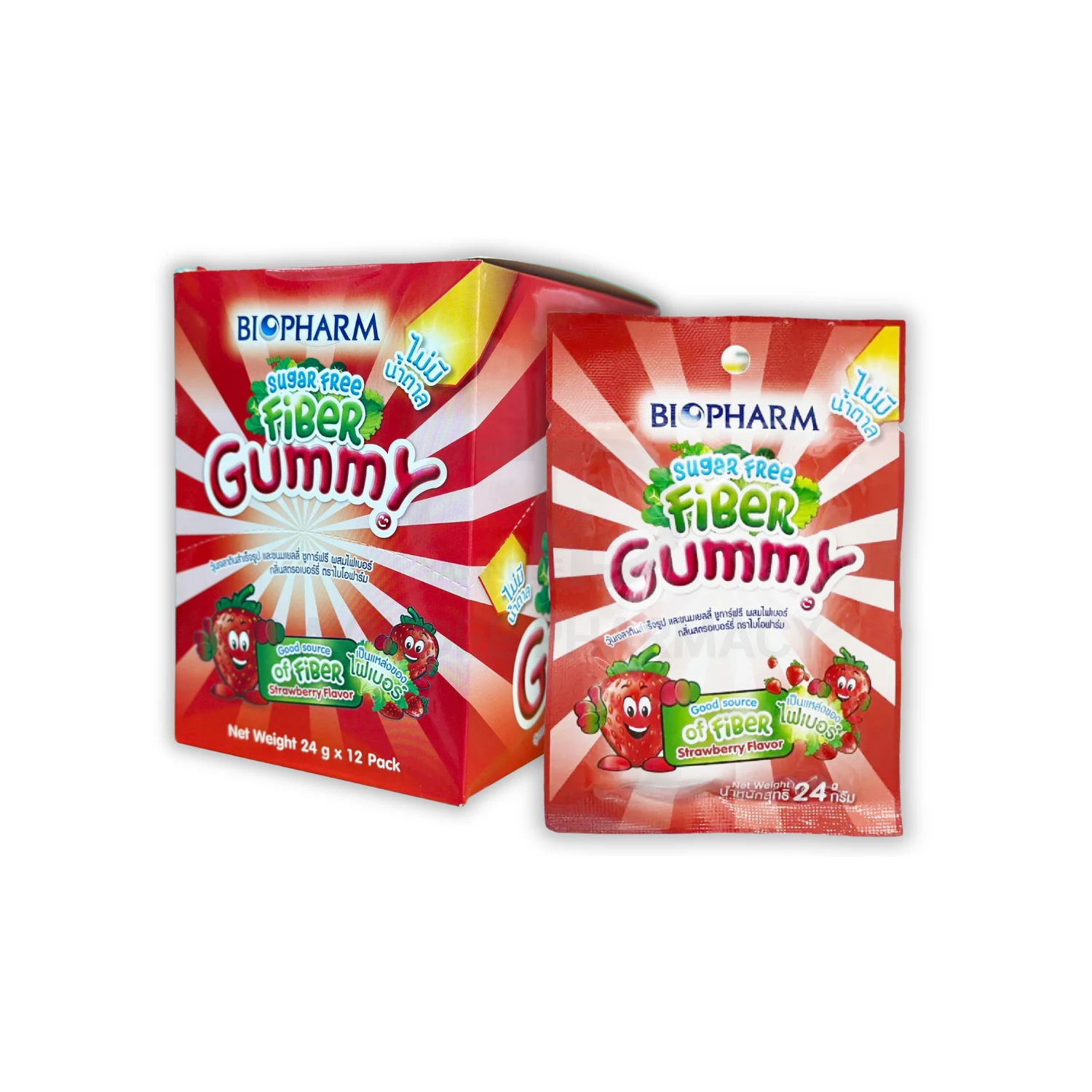 BIOPHARM FIBER GUMMY 24 G (1 กล่อง/12 ซอง)