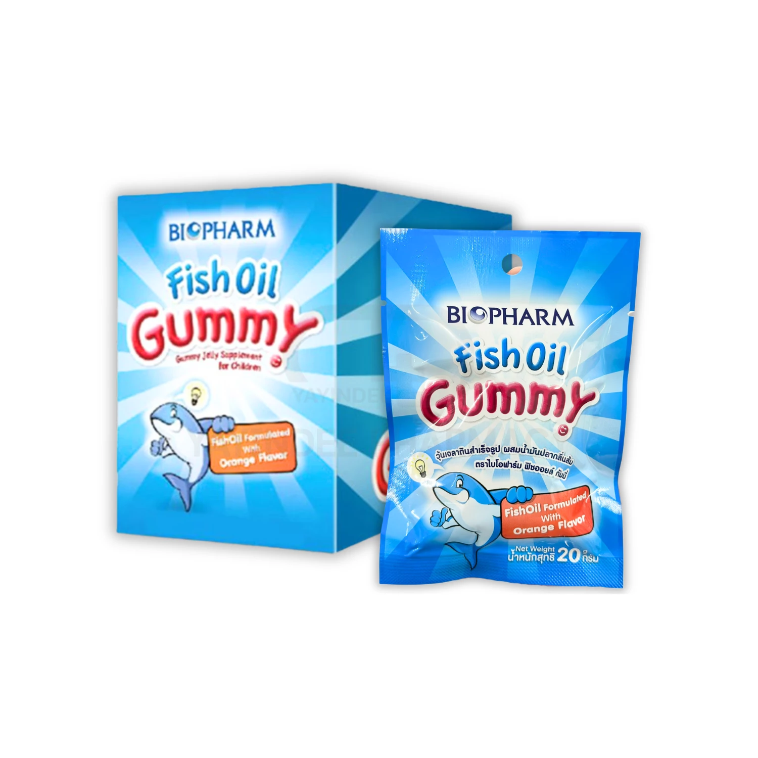 BIOPHARM FISH OIL GUMMY 20 G (1 กล่อง/12 ซอง)