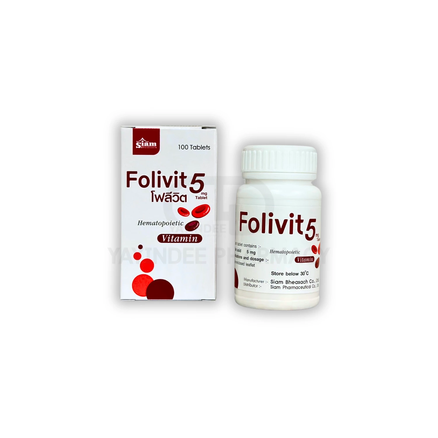 FOLIVIT 5 MG (100'S)