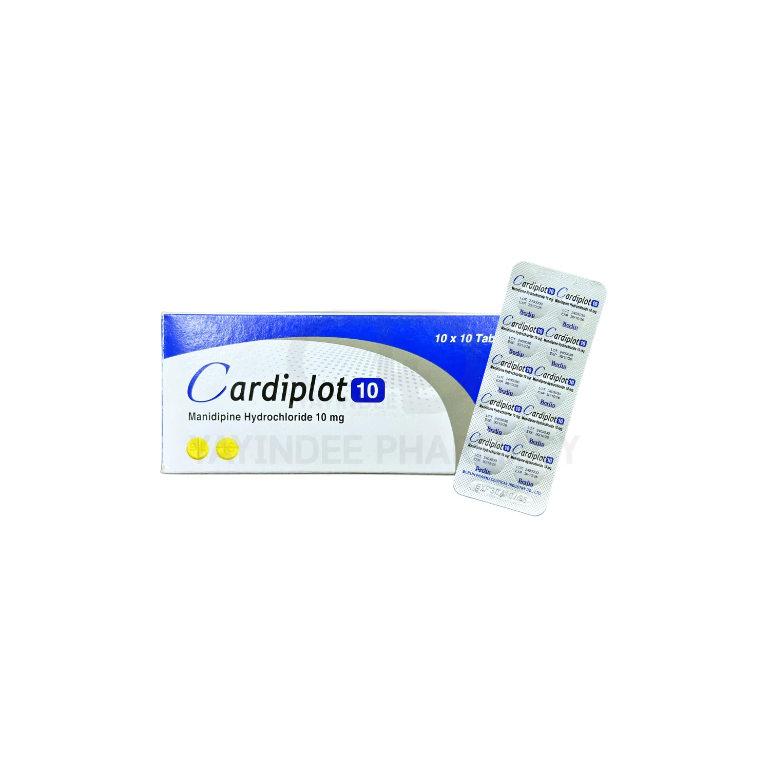 CARDIPLOT 10 MG TABLETS (10x10'S)