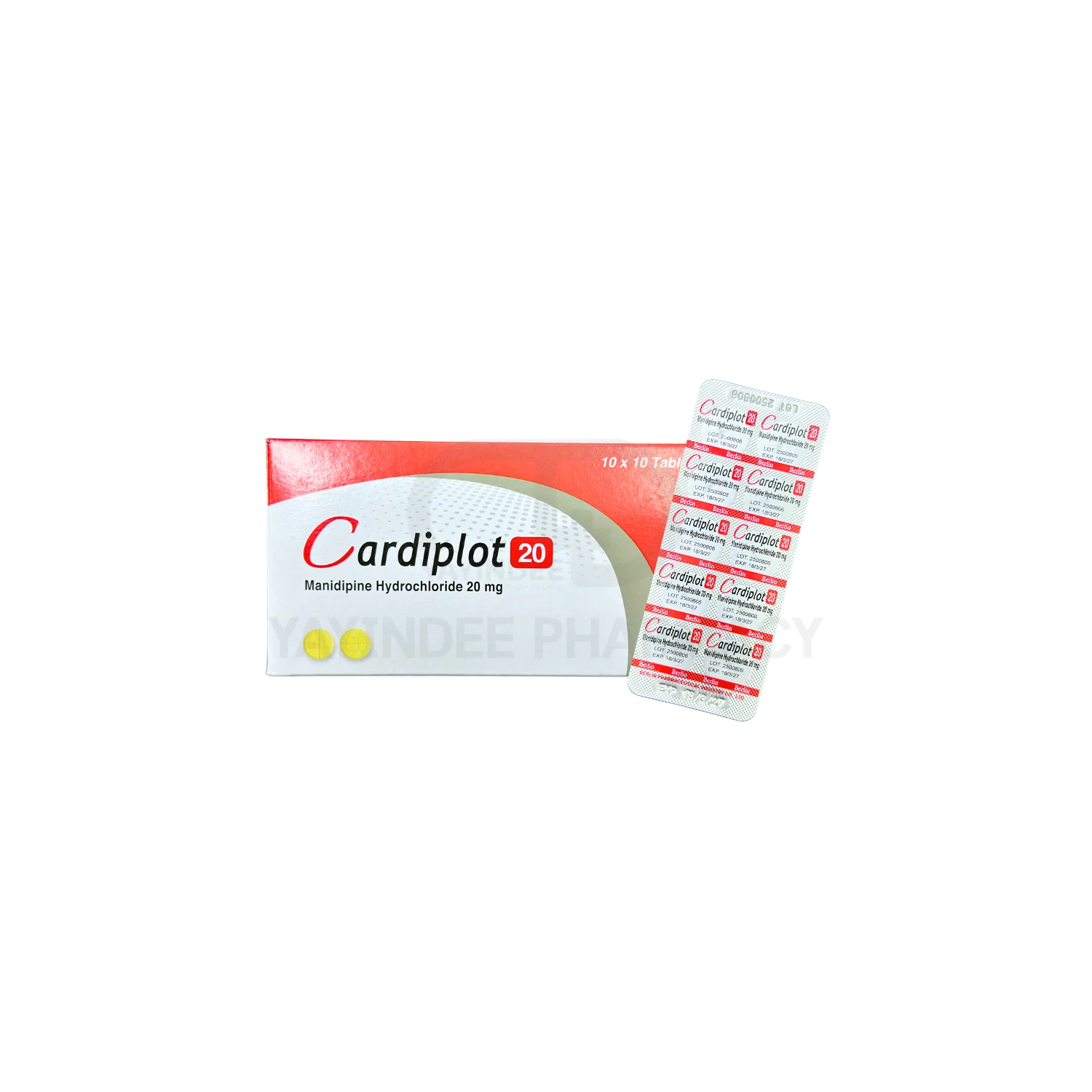 CARDIPLOT 20 MG TABLETS (10x10'S)