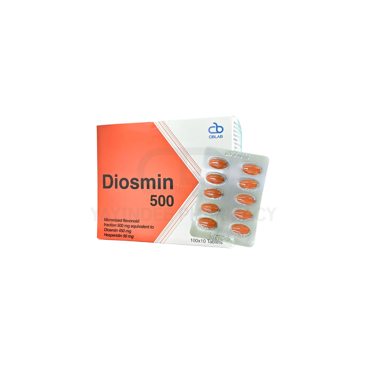 DIOSMIN 500 MG TABLETS (100x10'S)