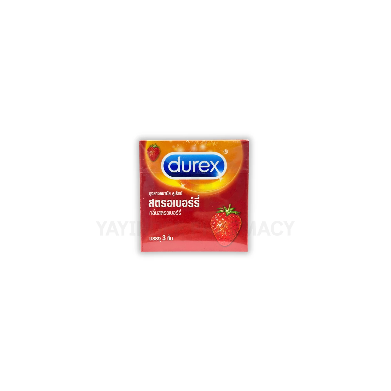 DUREX STRAWBERRY 52.5 MM (3 ชิ้น)