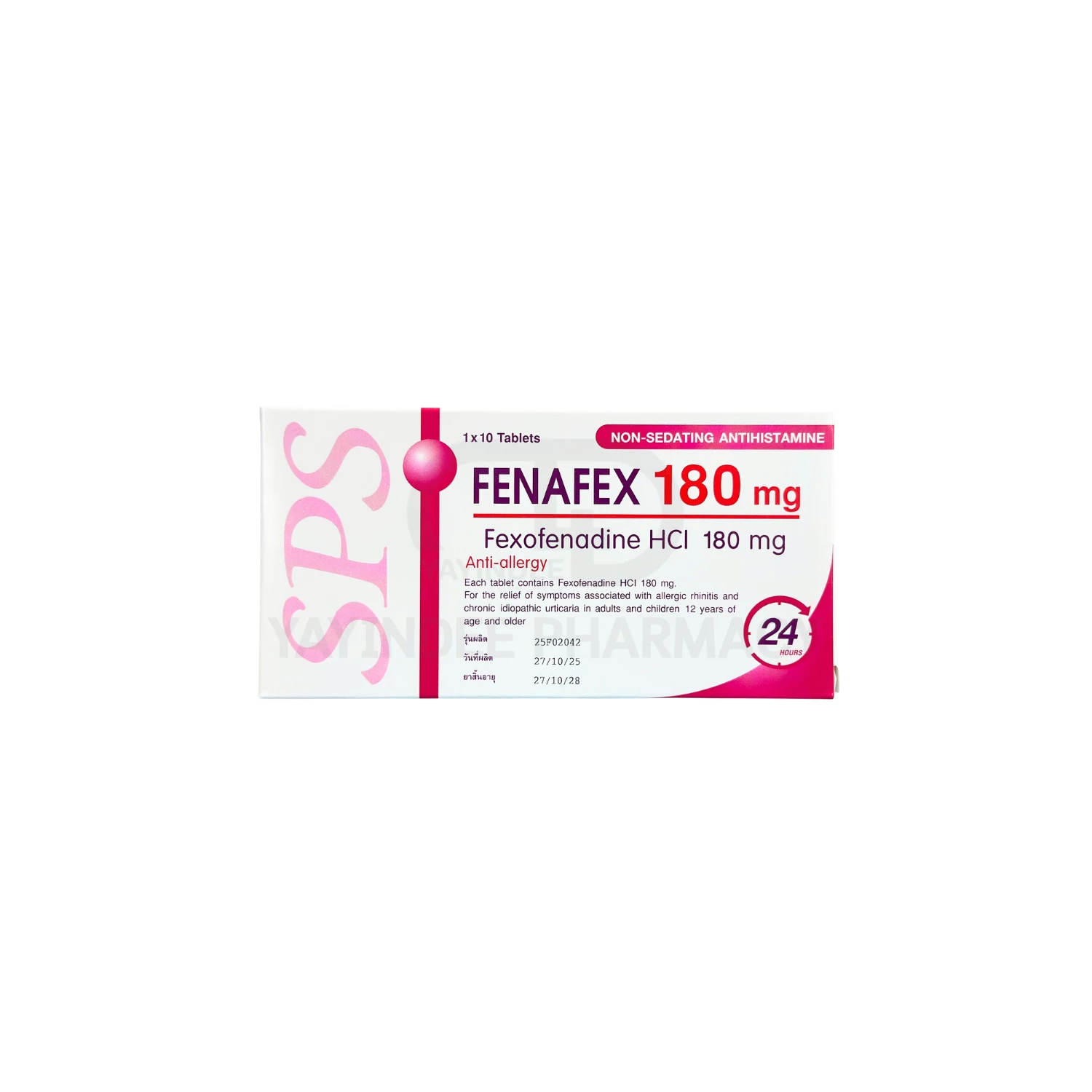 FENAFEX 180 MG TABLETS 10'S