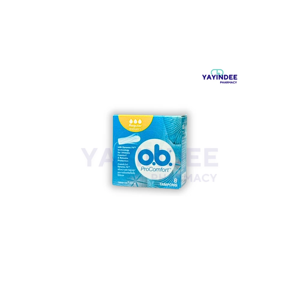 O.B. PROCOMFORT ธรรมดา 8 ชิ้น (เหลือง)