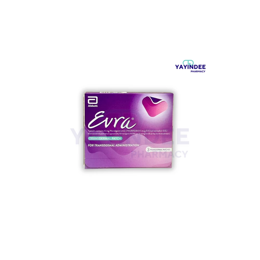 ยาคุม EVRA TRANSDERMAL PATCH 3'S (แบบแปะ)