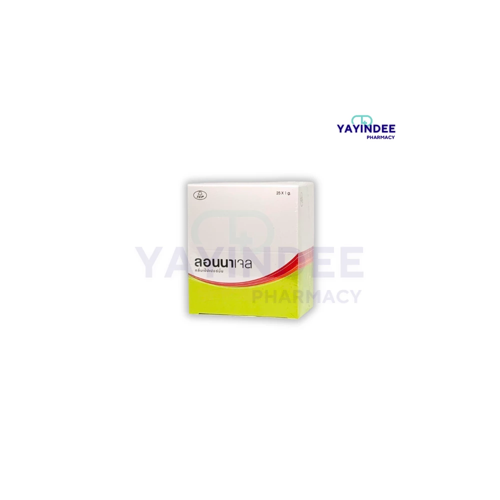 LONNA GEL กลิ่นเปปเปอร์มิ้นท์ 1 G (1 กล่อง บรรจุ 25 ซอง)