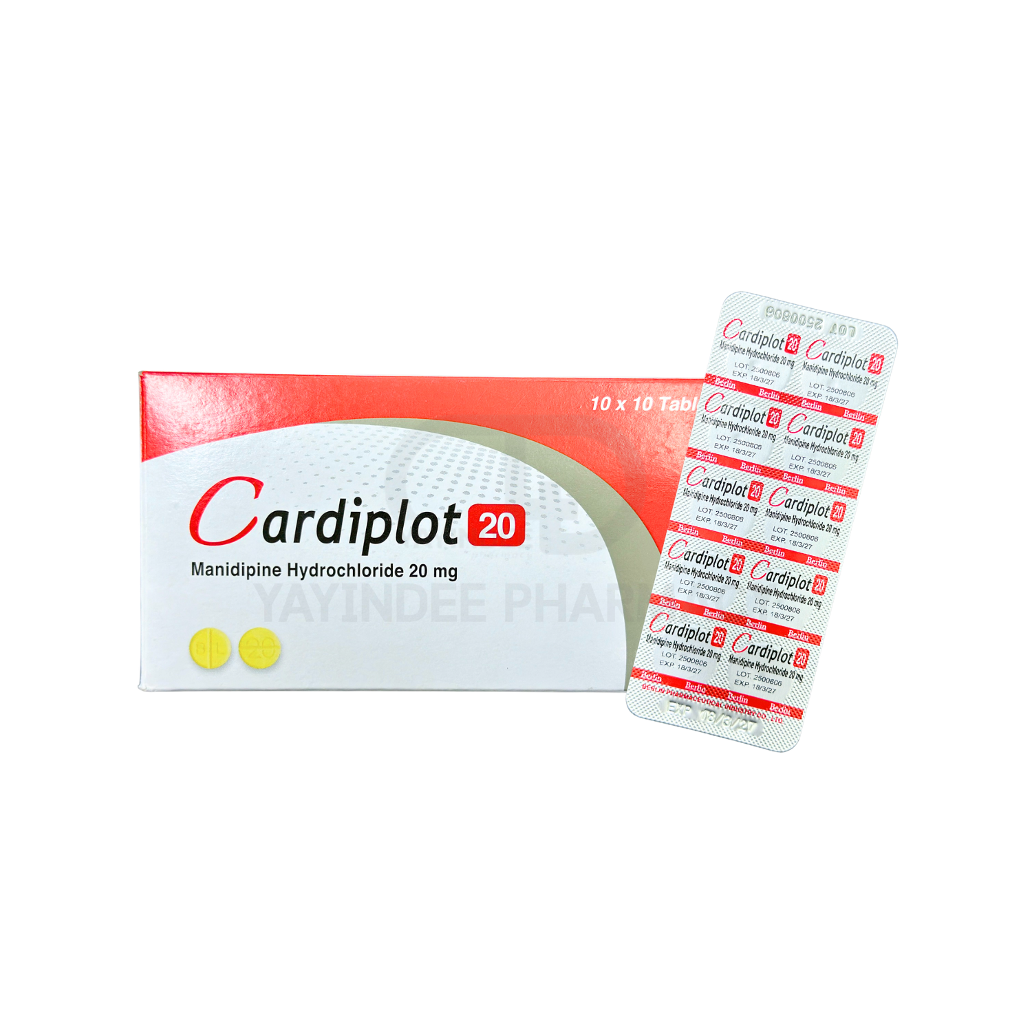 CARDIPLOT 20 MG TABLETS 10'S