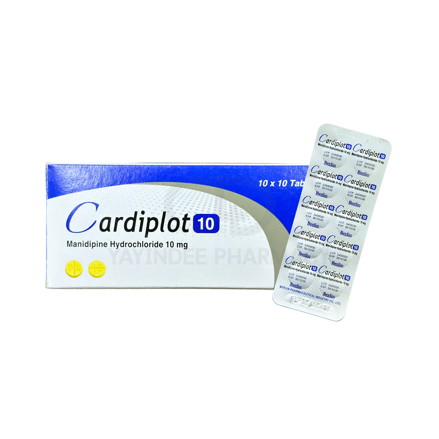 CARDIPLOT 10 MG TABLETS 10'S