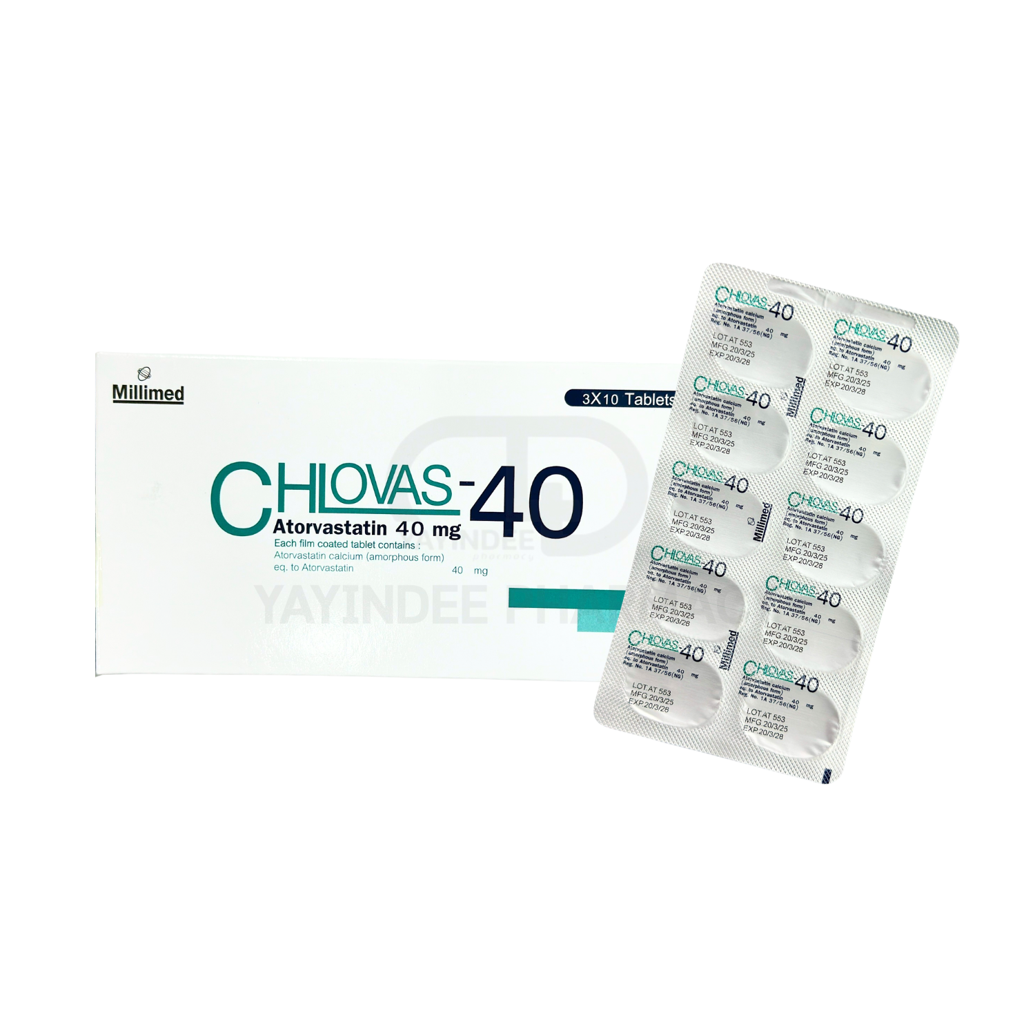 CHLOVAS 40 MG TABLETS 10'S