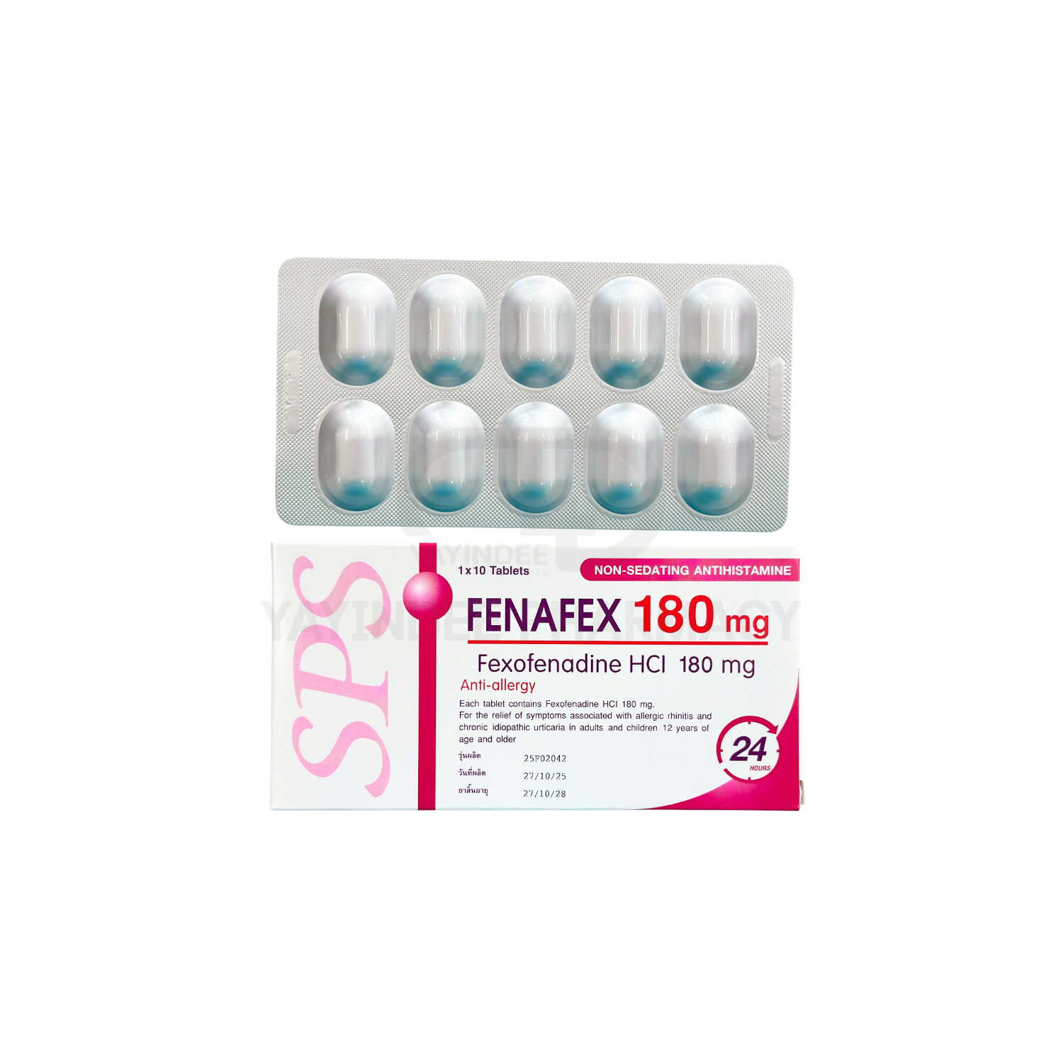 FENAFEX 180 MG TABLETS 10'S