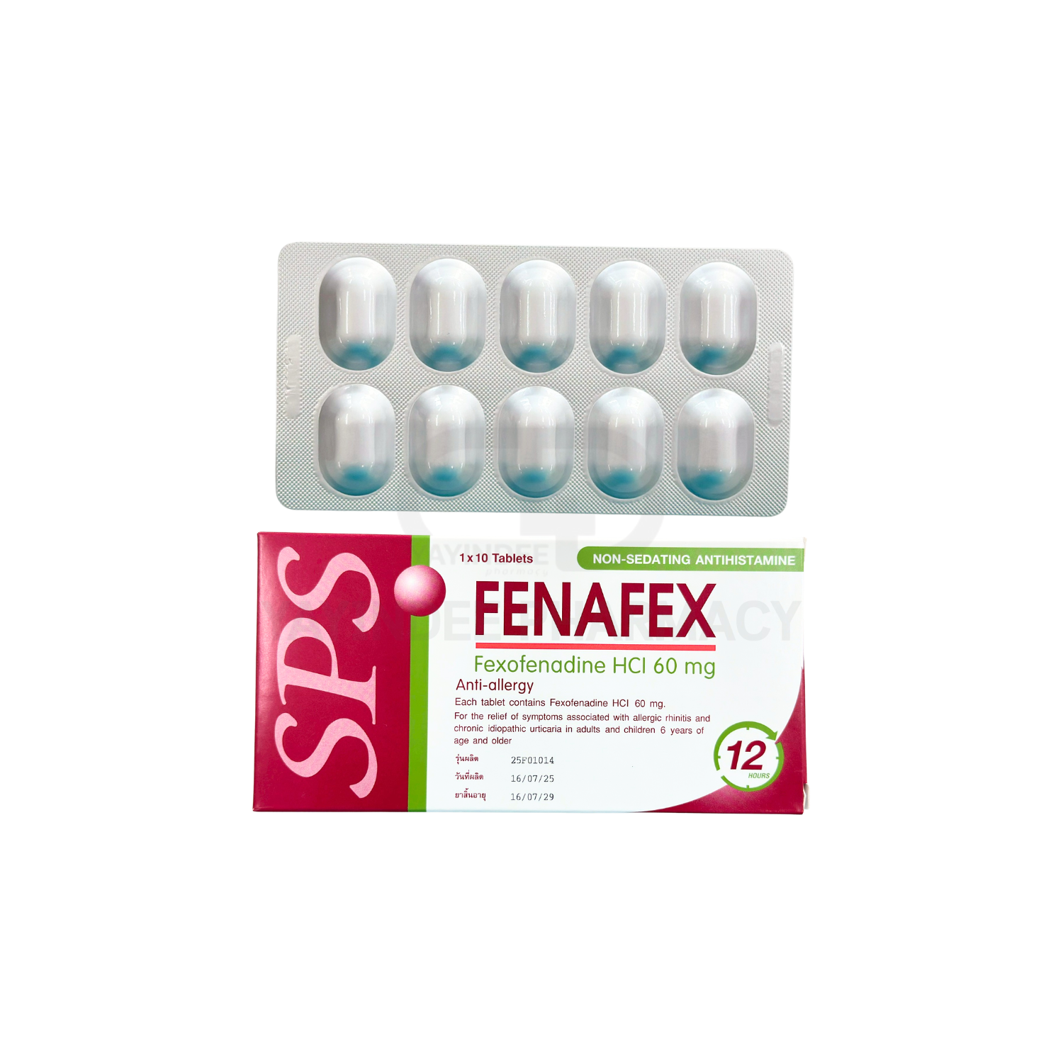 FENAFEX 60 MG TABLETS 10'S