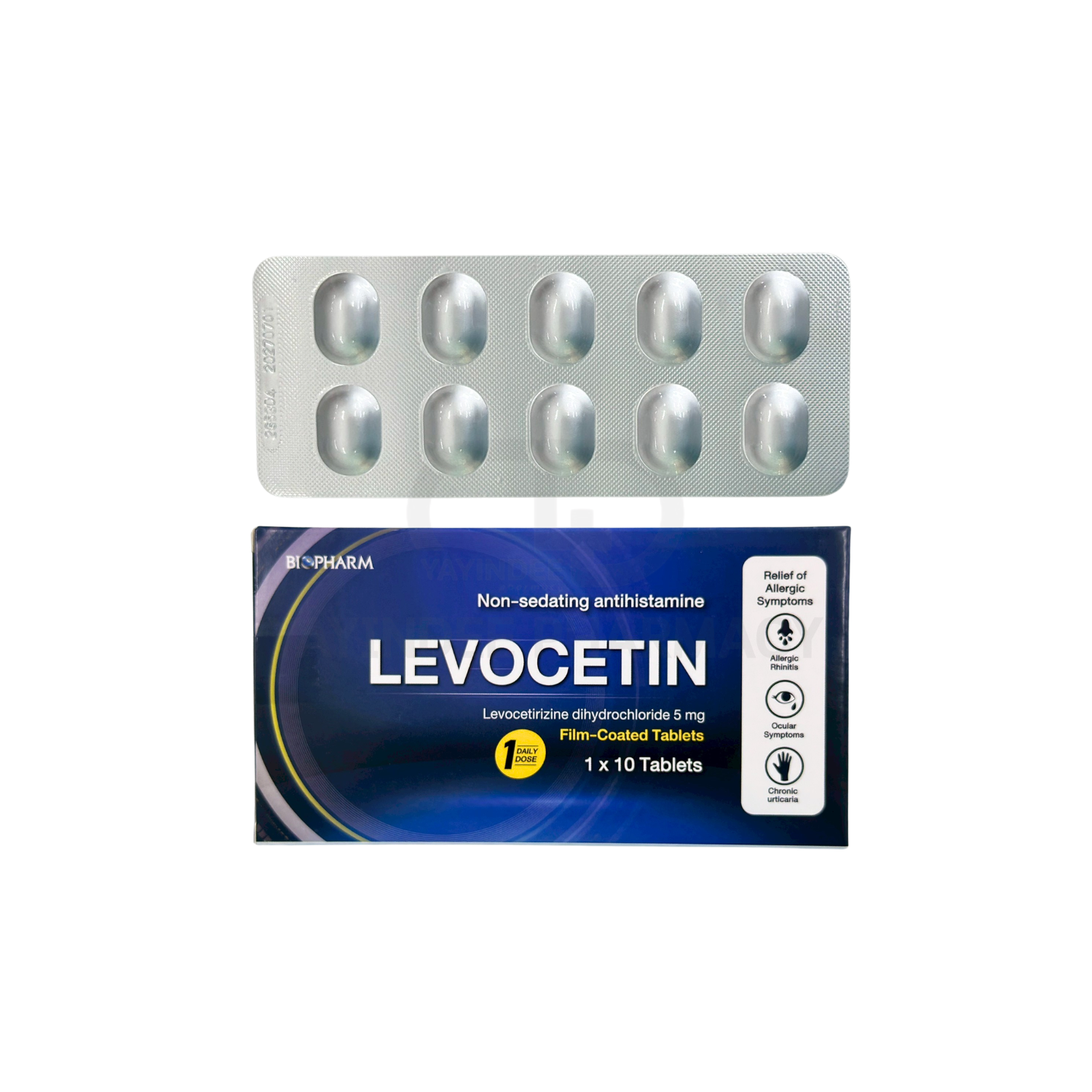 LEVOCETIN 5 MG TABLETS 10'S