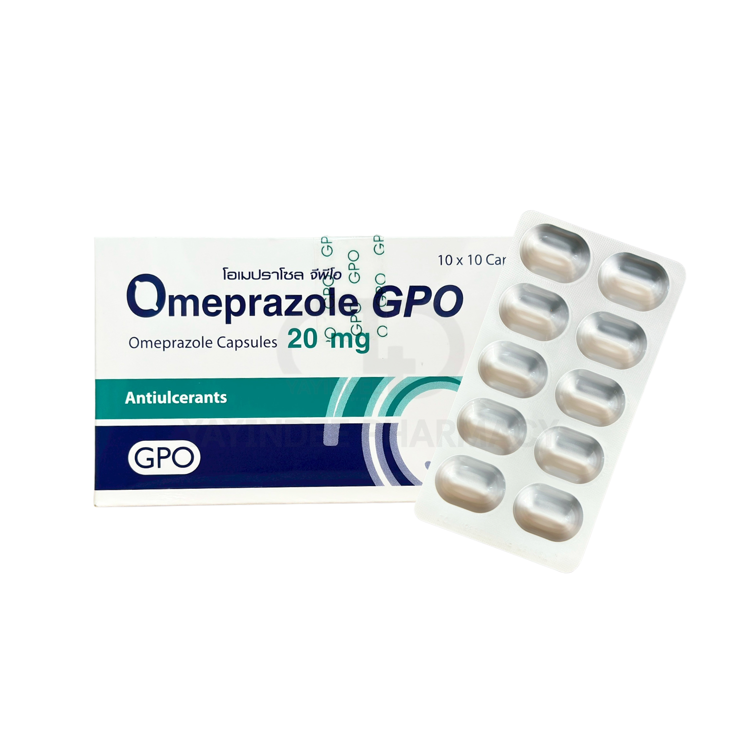 OMEPRAZOLE GPO 20 MG CAPSULES (10x10'S)