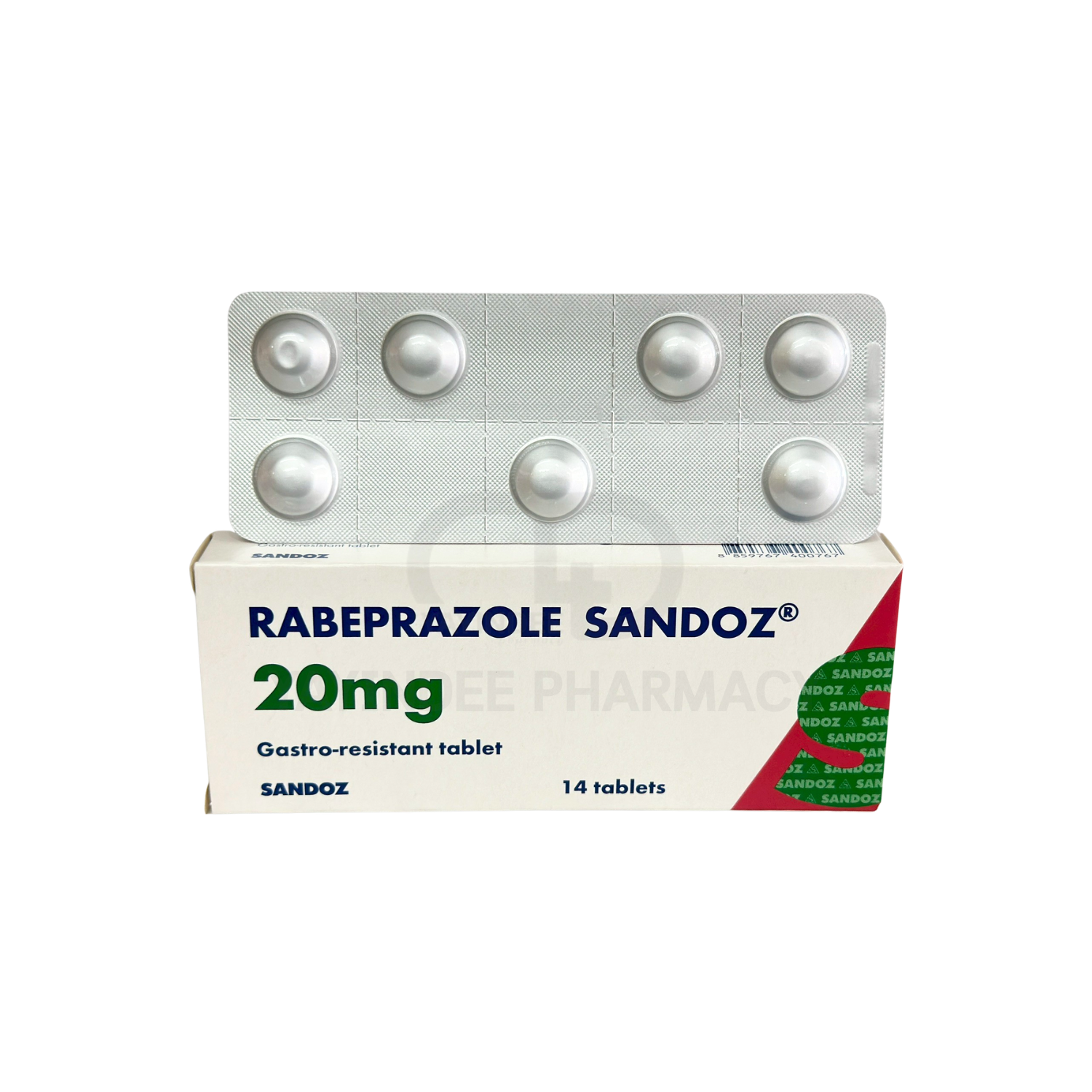 RABEPRAZOLE SANDOZ 20 MG TABLETS 14'S