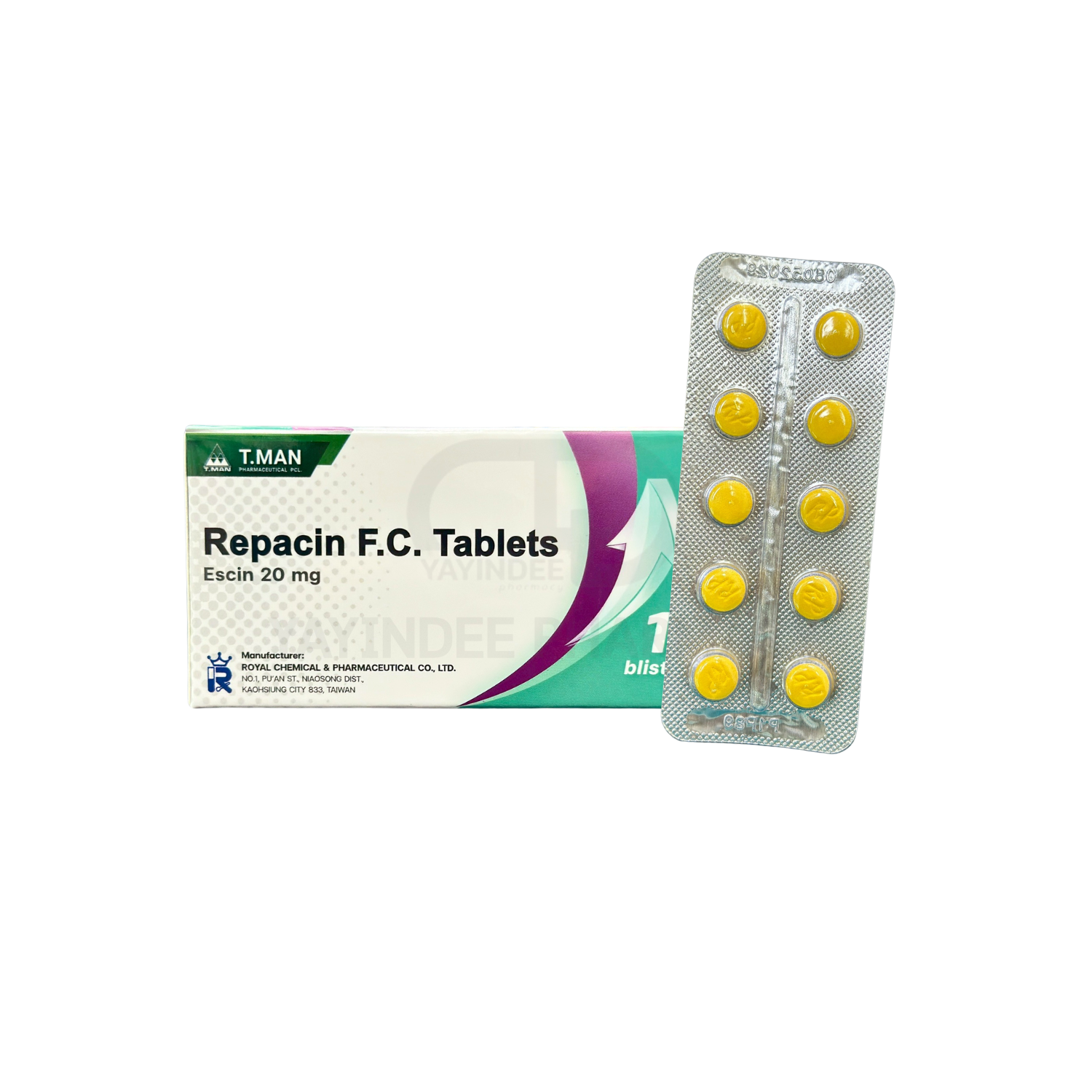 REPACIN F.C. 20 MG (10x10'S)