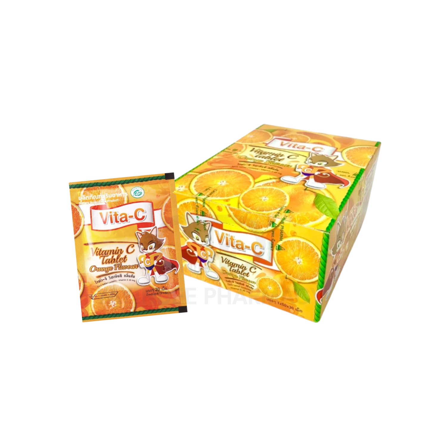 VITA-C VITAMIN C 25 MG ORANGE FLAVOURED (50x30'S)