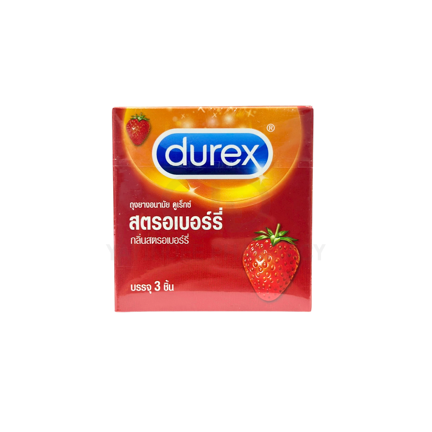 DUREX STRAWBERRY 52.5 MM (3 ชิ้น)