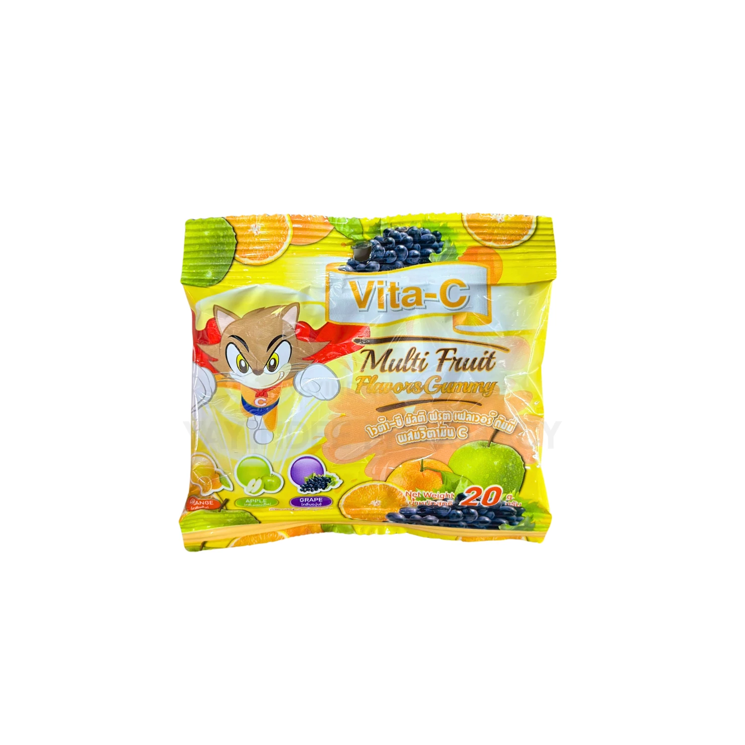 Vita-C GUMMY FRUIT 20 G (24 ซอง/กล่อง) สีส้ม